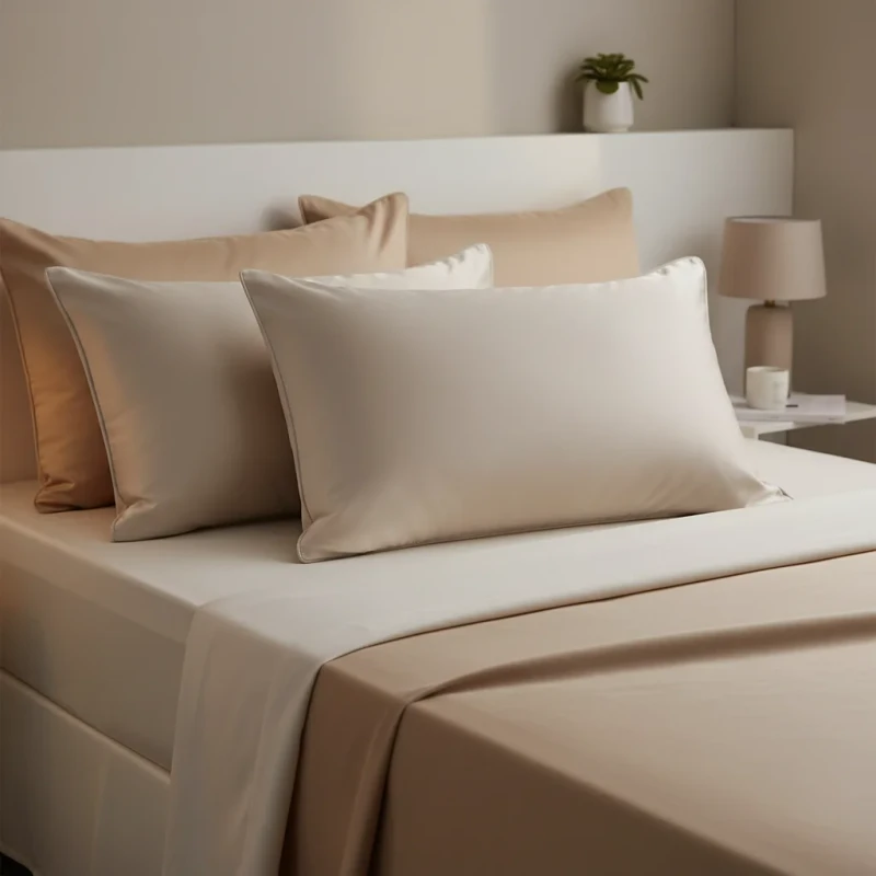 Luxury-King-Size-Pillowcases-100-Bamboo-Viscose-Silky-Smooth-Cooling-Envelope-Closure-in-Elegant-Beige-Hotel-Home-Elegance