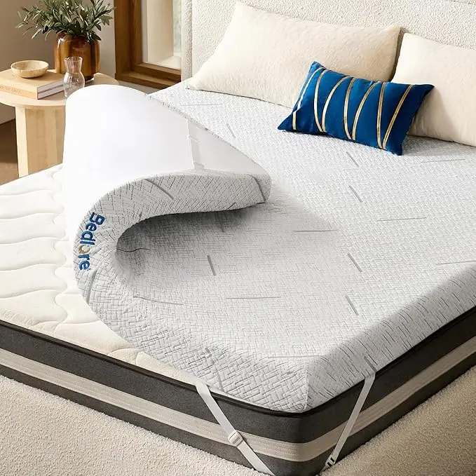 Luxury-Memory-Foam-Mattress-Topper-With-Straps-Queen-Size-Non-Slip-Firm-Cooling-Mattress-Pad-Washable-Cover-Manufacturer