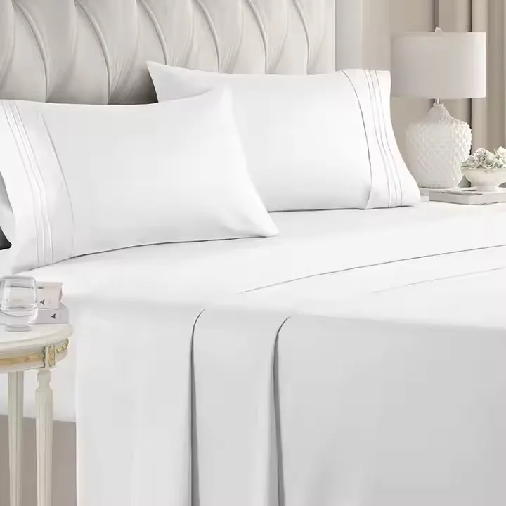 Luxury-Modern-King-Size-Cooling-Fitted-Flat-Sheets-Bed-Sheets-Set