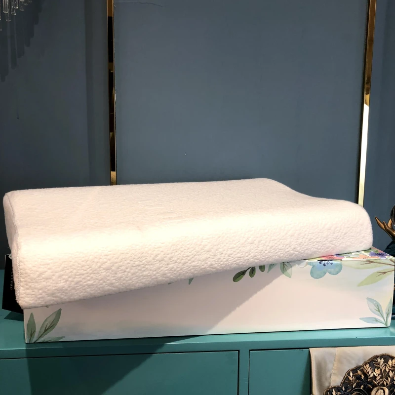Luxury-Natural-Latex-Pillow-White-Knitted-Fabric-Bed-Sleeping-Comfortable-Standard-Size-Removable-Washable-Customizable
