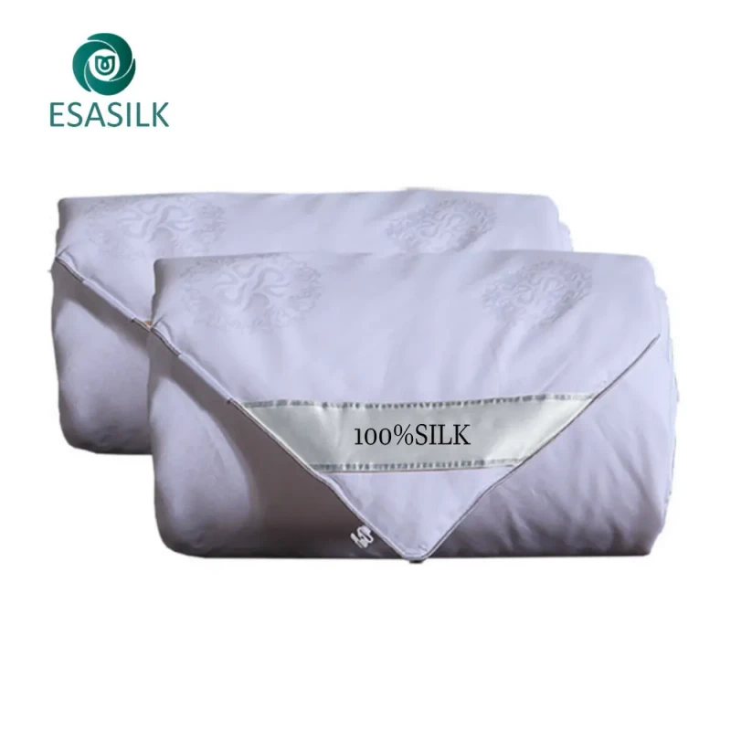 Luxury-OEKO-TEX-100-Silk-Quilt-Handmade-Patchwork-Design-Breathable-and-Organic-for-Home-or-Hotel-Use
