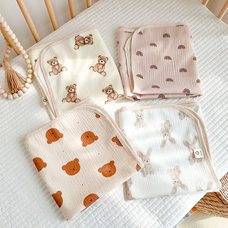 Luxury-Oversized-Waterproof-Diaper-30-Inch-Custom-Muslin-Terry-Infant-Washable-Nappy-Oval-Baby-Changing-Pad-Mat-Outside