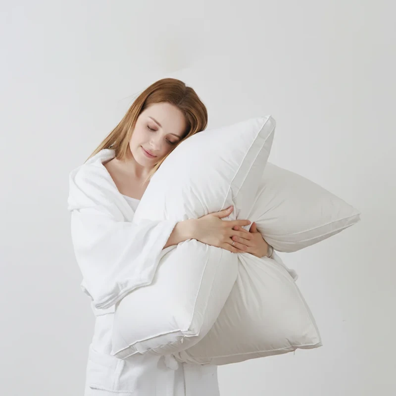 Luxury-Pillow-Dual-sided-For-Side-Sleepers-High-Resilience-Fluffy-Pure-White-For-Hotel-Bedding-Washable-Compressible