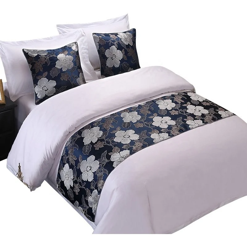 Luxury-Plain-Color-Hotel-Decorative-Bed-Throws-Runners