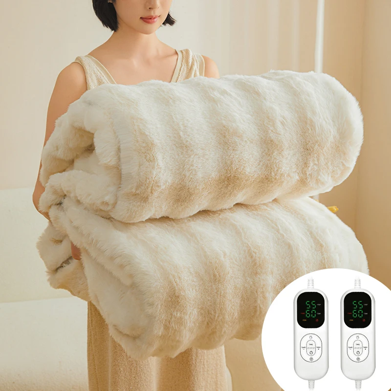 Luxury-Polyester-Multi-color-Electric-Heating-Blanket-Thick-Bubble-Rabbit-Fur-Soft-Custom-Electric-Thermal-Blanket-For-Bed-Home