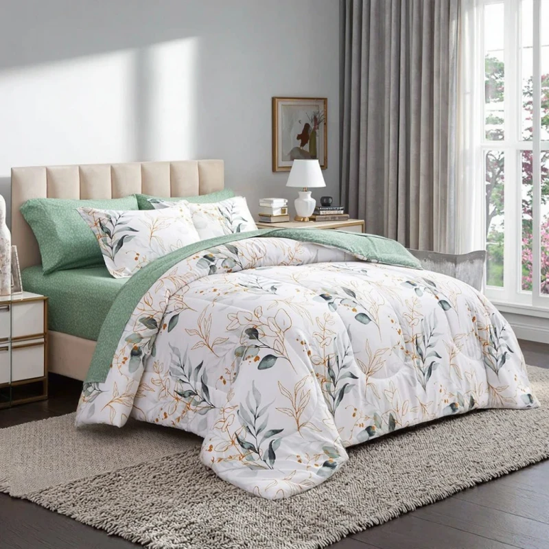 Luxury-Printed-Comforter-Set-1-Quilted-Comforter-2-Pillowcases-Custom-Size-Breathable-Bedding-for-Home-Use-Factory