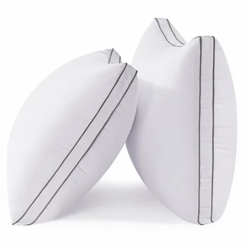 Luxury-Queen-Pillow-Set-of-2-Fluffy-Bed-Pillows-Hotel-Quality-Diamond-Quilted-Gusseted-Supportive-Breathable-Back-Stomach