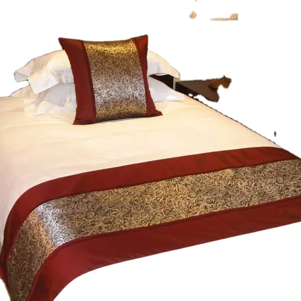Luxury-Queen-Size-Hotel-Bed-Runner-100-Cotton-Disposable-Fashion-Design-Washable-and-Durable