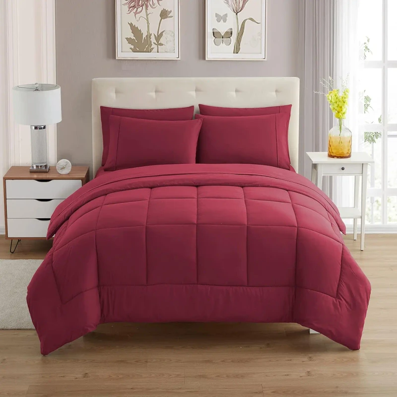 Luxury-Queen-and-King-Size-100-Cotton-Comforter-Sets-Printed-Pattern-Polyester-Filling-Customizable