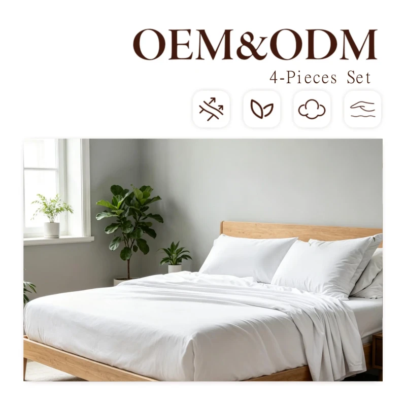 Luxury-Satin-Silk-Customizable-4-Piece-Summer-Bedding-Sets-All-Sizes-High-Quality-Woven-Polyester-Plain-Fitted-Sheet-Flat-Sheet