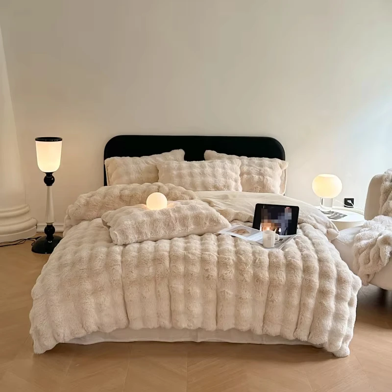 Luxury-Shaggy-Plush-Duvet-Bedding-Set-King-Size-Warm-Good-Quality-Comforter-For-Winter