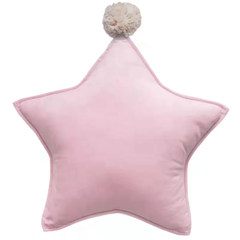 Luxury-Softwarm-Velvet-Pillow-Cover-Pink-Decorative-Cushion-with-Trim-Ball-Elegant-Throw-Pillow