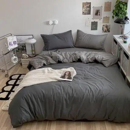 Luxury-Solid-Color-American-Style-Bed-Sheet-and-Pillowcase-Sets-Customizable-in-Size-Bedroom-Bed-Sheet-Sets