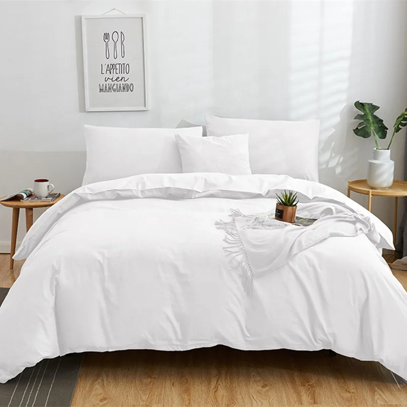 Luxury-Solid-Simple-Twill-100-Cotton-Bedding-Bedsheet-Set-Custom-Bed-Sheets
