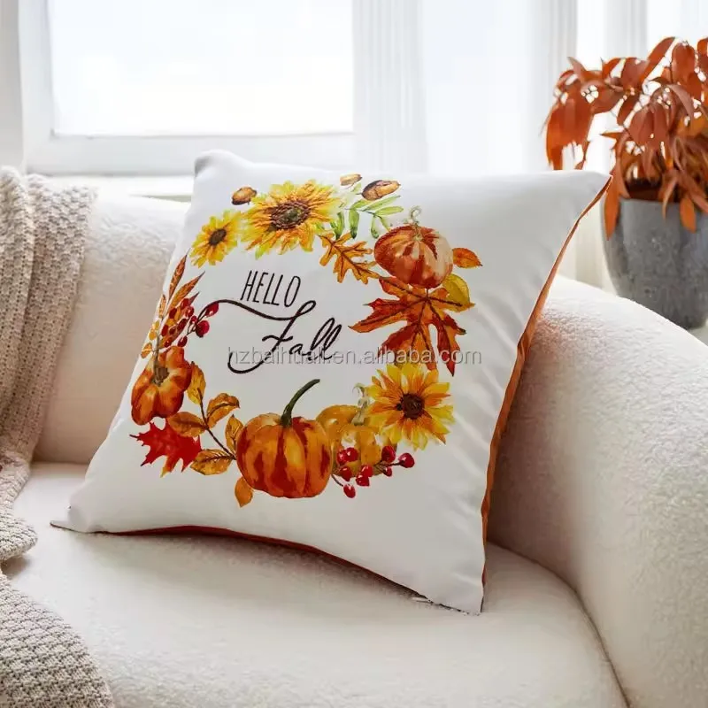 Luxury-Thanksgiving-Pumpkin-Wreath-Printed-Poly-Canvas-Velvet-Throw-Pillow-Cover-Home-Decor-Sofa-Cushion