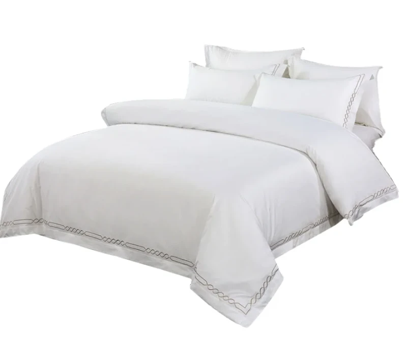 Luxury-White-100-Cotton-DOUBLE-Duvet-Cover-Bedding-Set-for-Hotel-Home-Includes-Duvet-Cover-Fitted-Sheet-Pillowcases