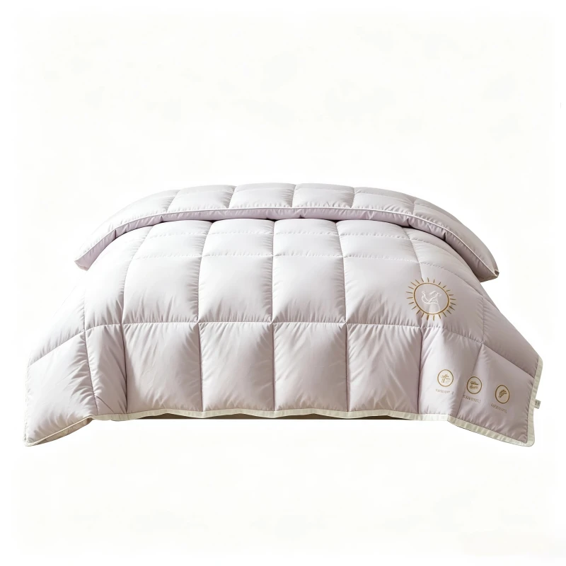 Luxury-White-Polyester-Comforter-Queen-Size-Microfiber-Fabric-All-Season-Warmth-Soft-Breathable-Bedding-Quilt-Insert