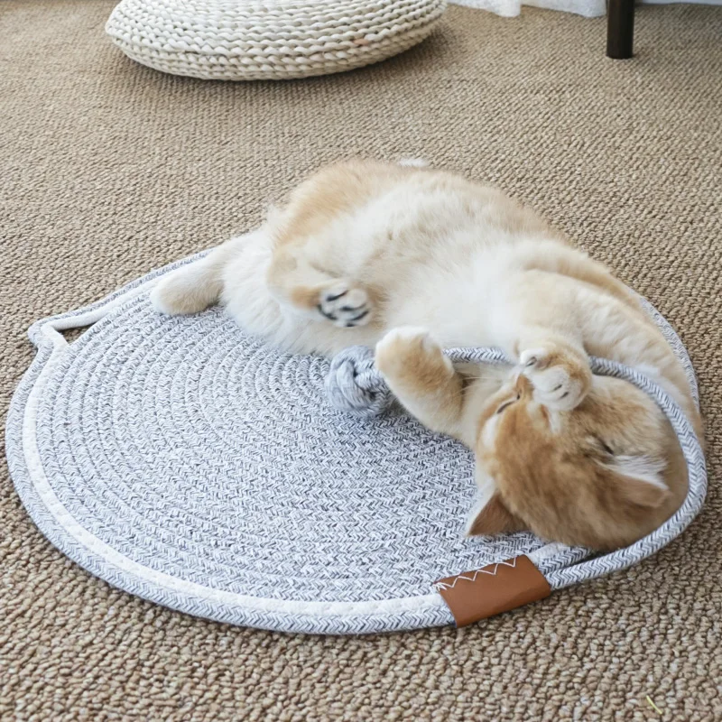Macaron-Color-Hand-woven-Bamboo-Rope-Sustainable-Cat-Scratching-Pad-Round-Pet-Mat-for-Sleep-Scratch-Play-All-Seasons
