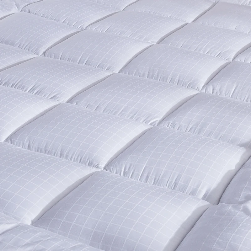 Machine-Washable-Home-Bed-Goose-Feather-Toppers-Double-Layer-Goose-Feather-Filled-Mattress-Topper