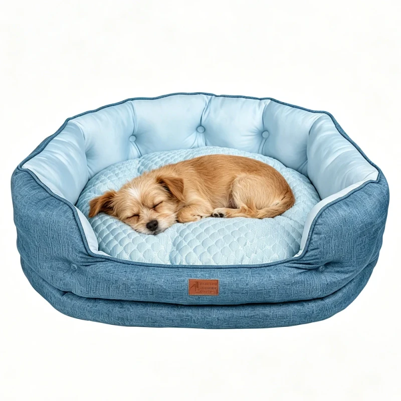 Manufacturer-Custom-Logo-Cooling-Anti-slip-Dog-Pet-Bed-Supplier