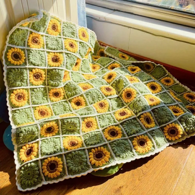 Manufacturer-Custom-Polyester-Acrylic-Cotton-Wool-Cashmere-Handmade-Granny-Square-King-Crochet-Knit-Baby-Blanket