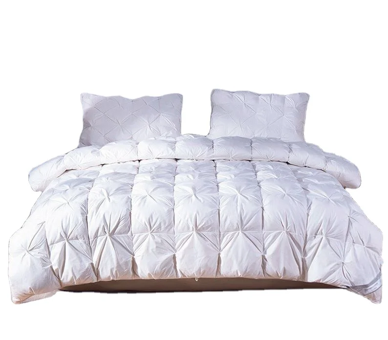 Manufacturer-Customized-100-Cotton-Feather-Proof-Cloth-Filled-90-White-Goose-Down-Quilt-Hotel-Home-Down-Quilt