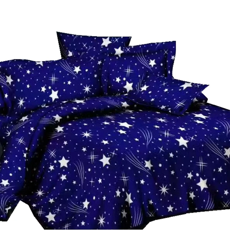 Manufacturer-Night-Sky-100-Polyester-Bedding-Set-Custom-4-Piece-Flat-Fitted-Bed-Sheet-Set-for-Kids