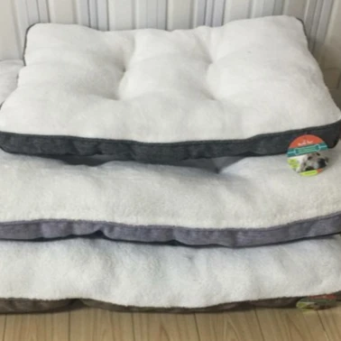 Manufacturer-Soft-Linen-Plush-Pet-Dog-Cushion-Bed