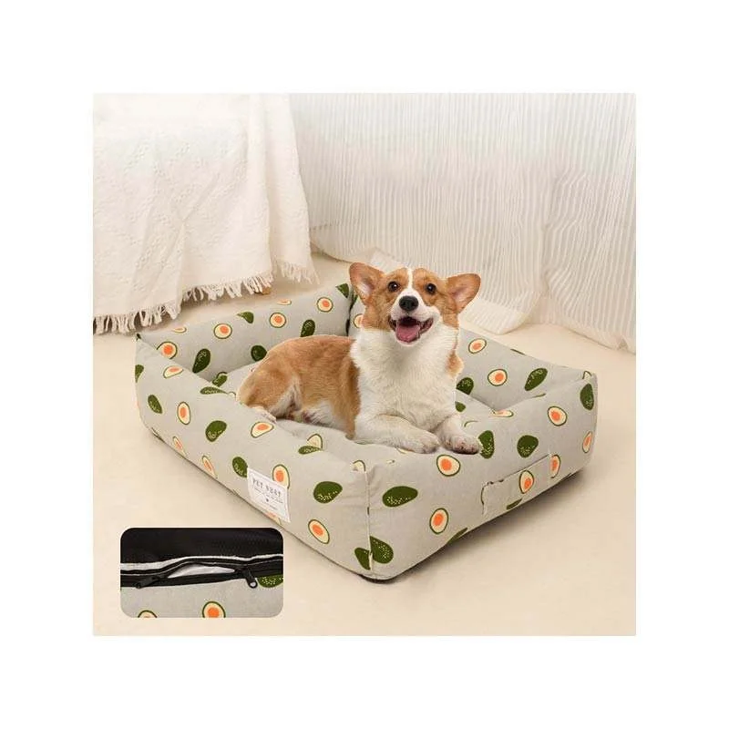 Manufacturer-Velvet-Cotton-and-Linen-Detachable-Pet-Dog-Bed-Indoor-All-Seasons-Geometric-Pattern-Big-Pet-Dog-Bed-With-Cushion