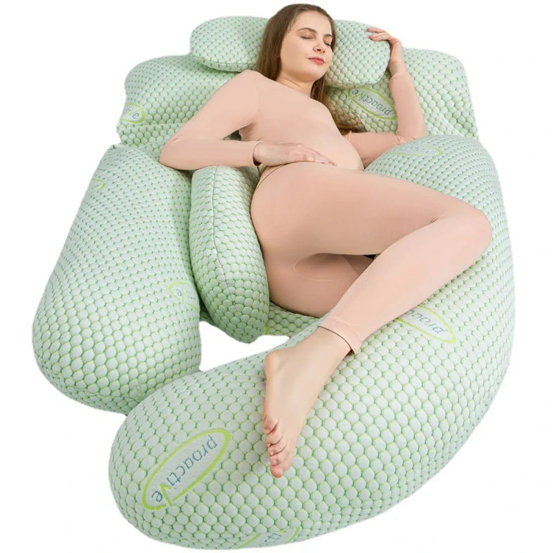 Manufacturers-Maternity-Pillow-Waist-Supporting-Belly-Propping-Side-Sleeping-Summer-Ready-Multi-Functional-Detachable