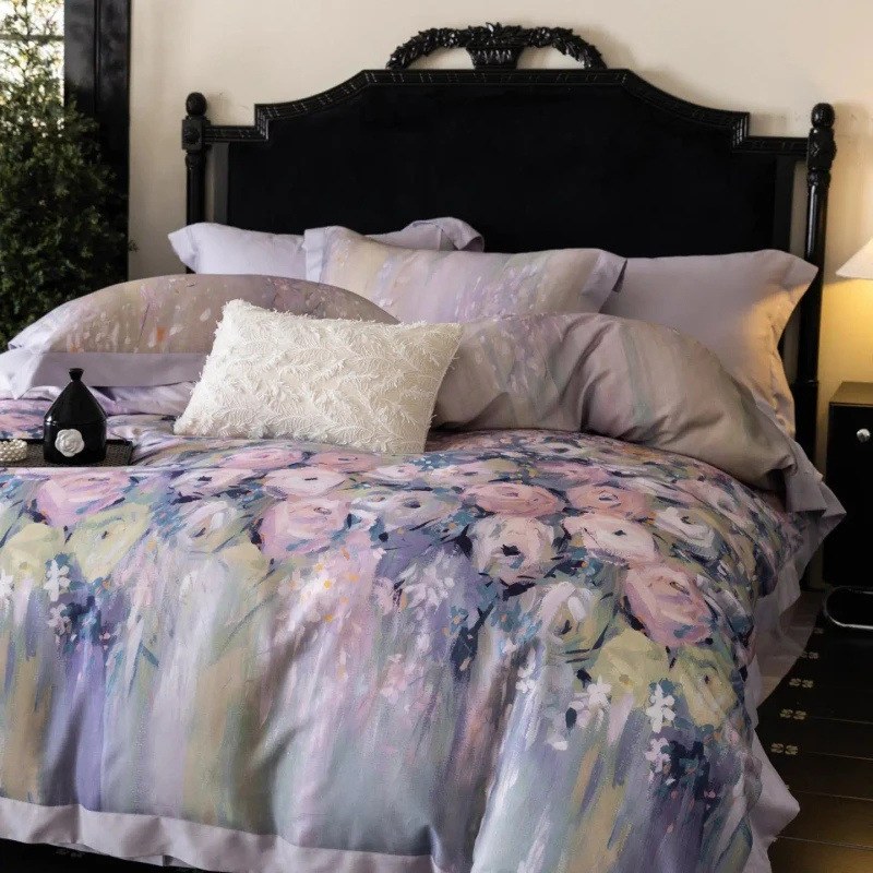 Manufacturers-Supply-Custom-made-Thick-Soft-Fluffy-Cotton-Plant-Pattern-Breathable-Durable-Bedding-Sets