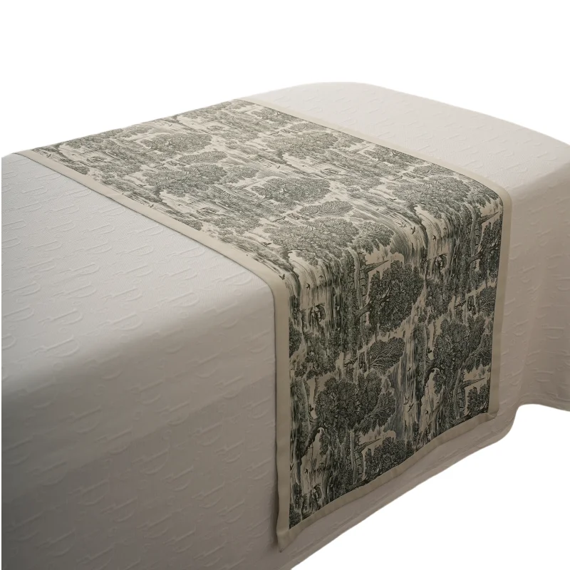 Massage-Bed-Runner-Scarf-With-Forest-Pattern-Bedding-Scarves-Decor-Modern-Bed-Throws-for-Foot-of-Bed
