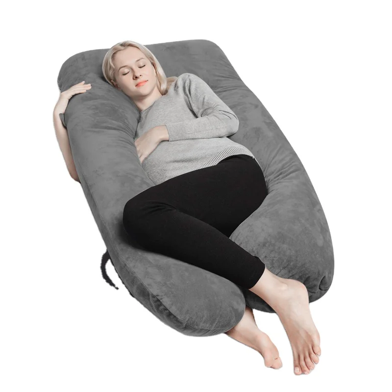 Maternity-Comfort-Pregnant-Pillow-100-Cotton-Pregnancy-Pillow-U-shape-Full-Body-Pillow