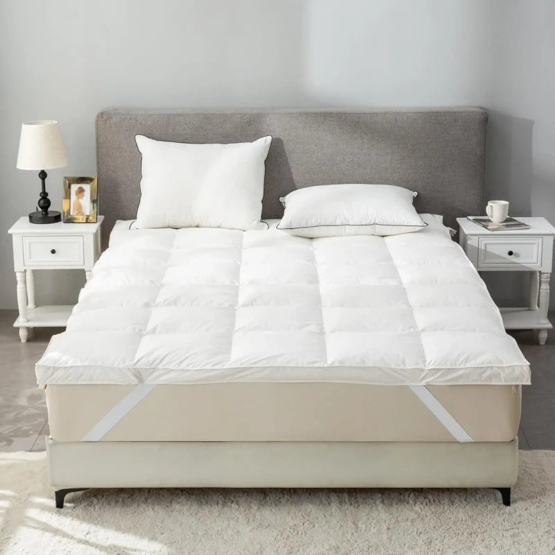 Mattress-Mattress-Topper-Down-Feather-Mattress-Protector-Sleeping-Mattress-Pad-for-Home-Hotel