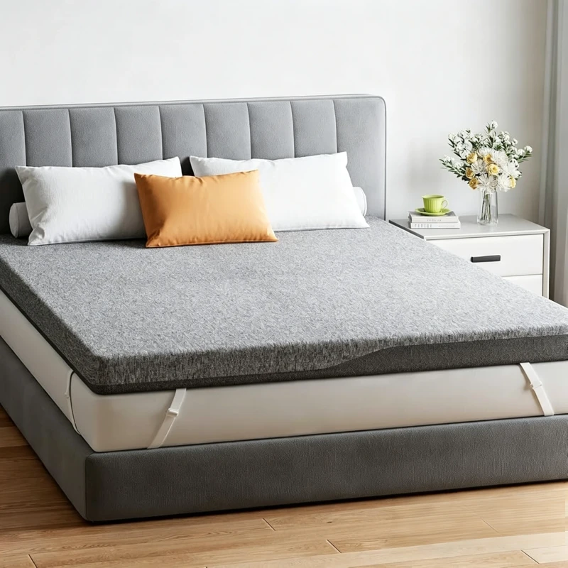 Mattress-Topper-Queen-3-Inch-Firm-Memory-Foam-Polyester-Cover-Removable-Washable-Non-Slip-Quilted-Folding-Mat-Split-Soft-Firm