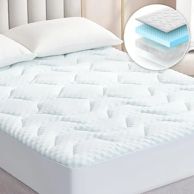 Mattress-Topper-Queen-3-Inch-Gel-Memory-Foam-Mattress-Topper-Cooling-Mattress-Pad-Cover-for-Back-Pain-Bed-Topper