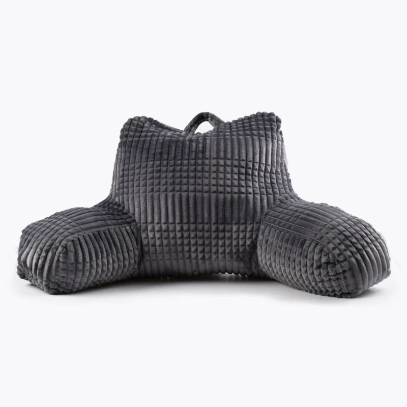 Medium-Shredded-Memory-Foam-Reading-Pillow-Bed-Rest-Pillow-with-Arms-and-Pockets-Back-Support-Reading-Back-Cushion-for-Adults