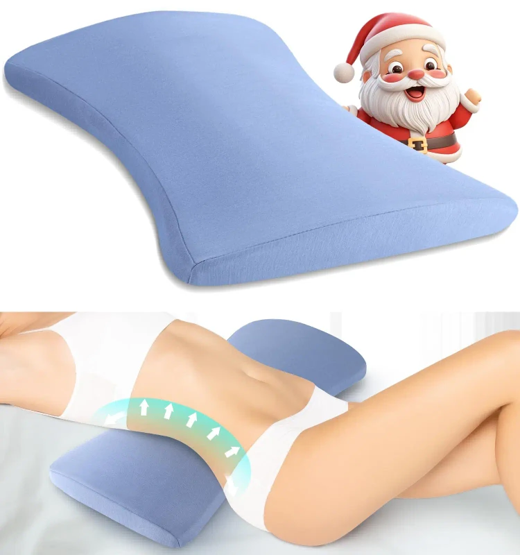 Memory-Foam-Lower-Back-Bed-Rest-Pillow-Waist-Pillow-Lumbar-Support-Pillow-for-Bed-Relief-Back-Pain