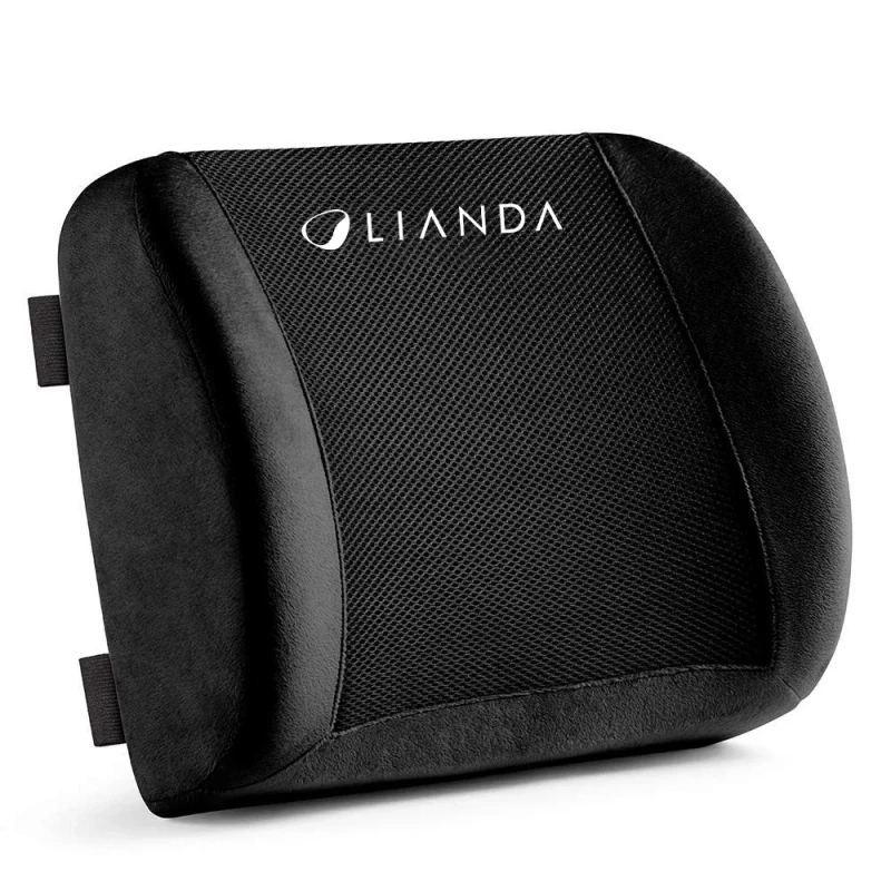 Memory-Foam-Lumbar-Support-Pillow-Lower-Back-Pain-Relief-Waist-Cushion-with-Breathable-Mesh-Cover-and-Non-Slip-Bottom