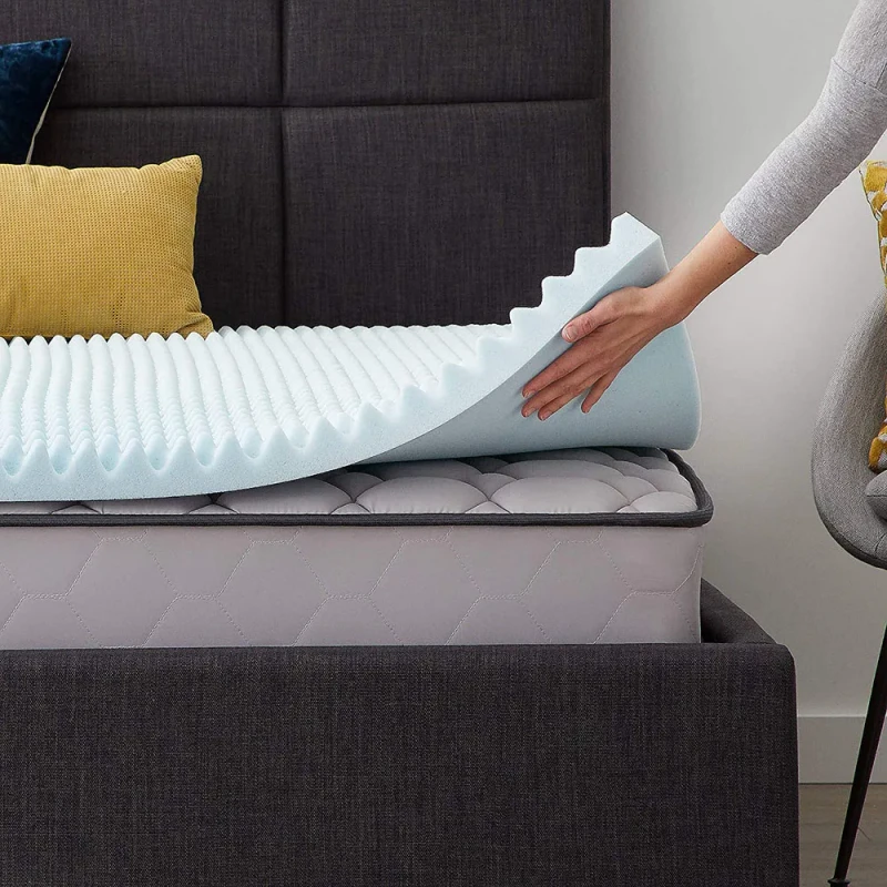 Memory-Foam-Mattress-Topper-Double-Bed-with-Removable-Cover-Pressure-Relief-for-Back-Pain-Bedroom-Hotel-Use
