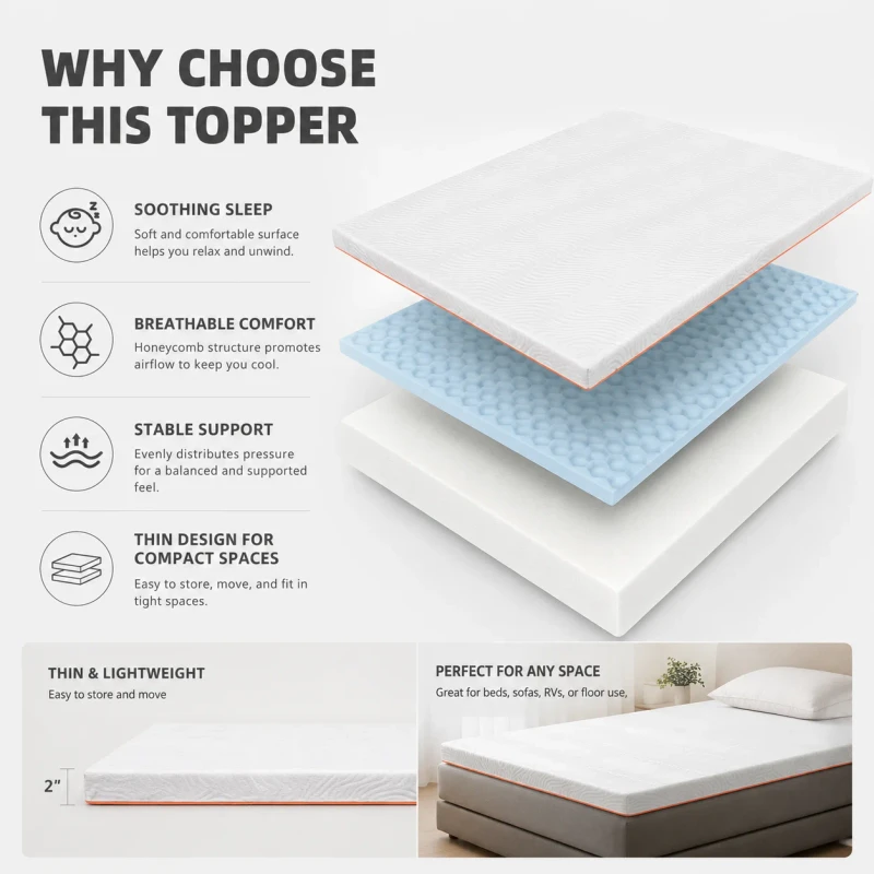 Memory-Foam-Mattress-for-Home-Hotel-Use-Velvet-Covered-Ergonomic-Foam-Mattress-King-Size-Mattress-Topper
