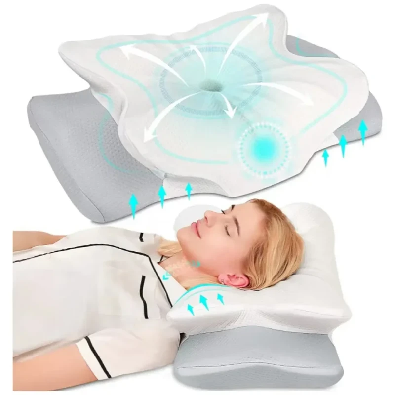 Memory-Foam-Odorless-Contour-Pillows-for-Neck-Pain-Relief-with-Ergonomic-Design-Orthopedic-Butterfly-Pillows