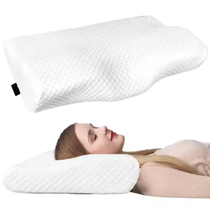 Memory-Foam-Pillow-Contour-Cervical-Orthopedic-Pillow-Supports-Neck-Pain-And-Shoulder-Pain-For-Sleeping