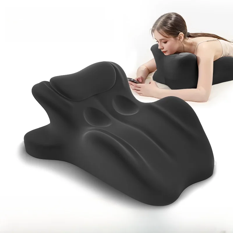 Memory-Foam-Pillow-With-Knitted-Technique-For-Hotel-Use-Prone-Reading-And-Bed-Sleeping-Lying-On-The-Pillow