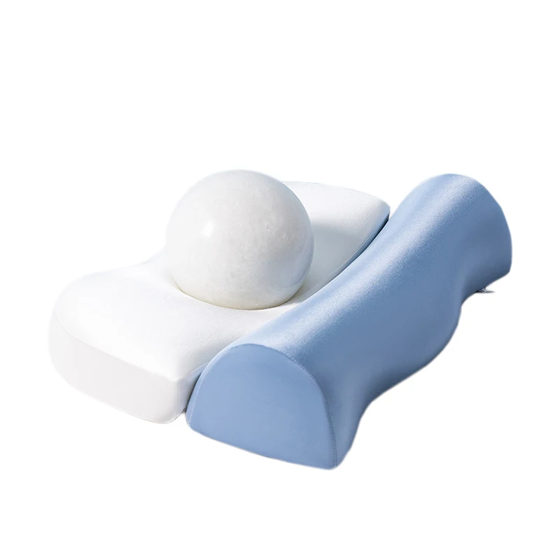 Memory-Foam-Pillows-with-Cloud-Shape-and-Solid-Pattern-Soft-Texture-200TC-Thread-Count-Neck-Support