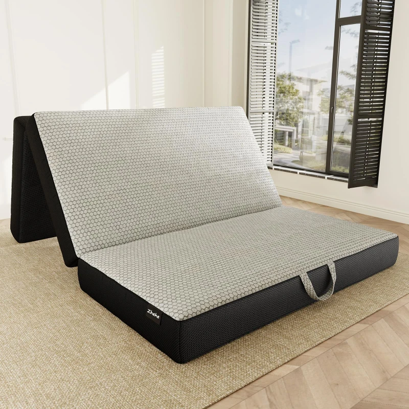 Memory-Foam-Trifold-Folding-Mattress-Full-Portable-Floor-Bed-6-Inch-Foldable-Mat-with-Washable-Cover-for-RV-Travel-Camping-Yoga
