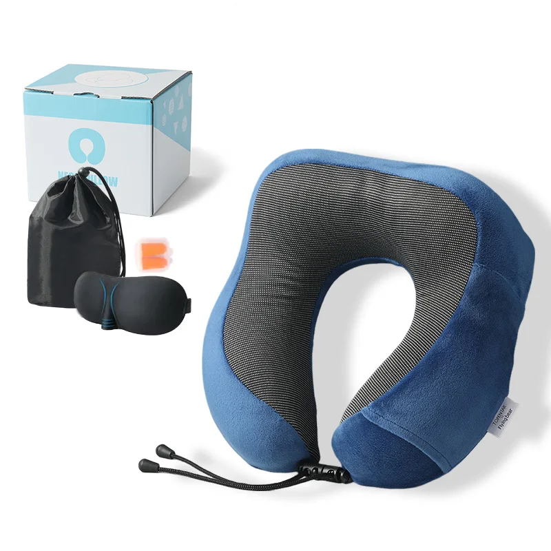 Memory-Foam-U-Shape-Portable-Travel-Neck-Pillow-with-Lumbar-Support-and-Massage-Function-Custom
