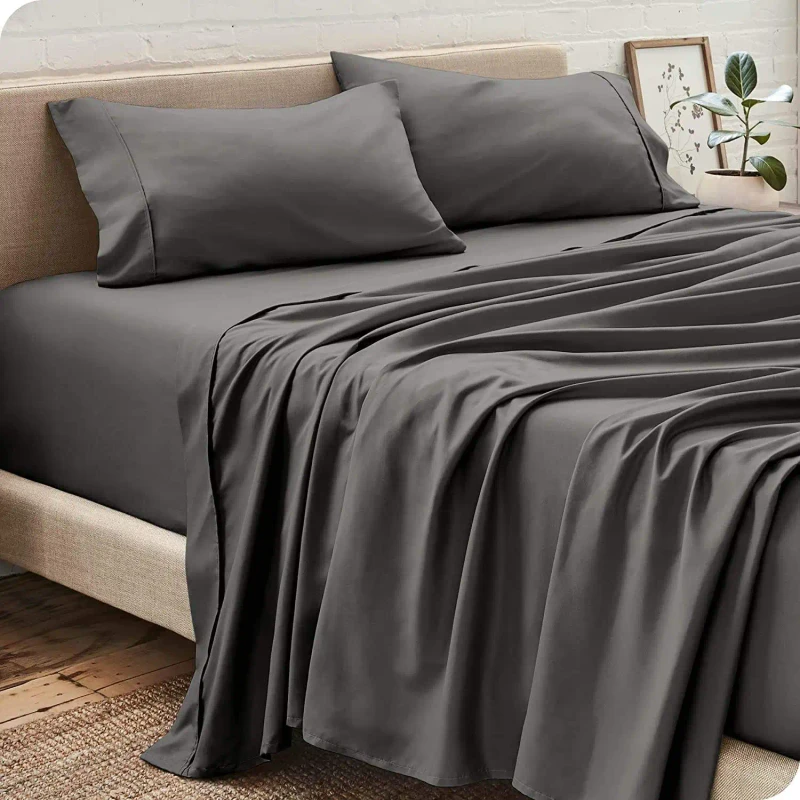Microfiber-100-Polyester-Solid-Color-Bed-Sheet-Set-Including-Fitted-Sheet-Flat-Sheet-and-Pillowcases
