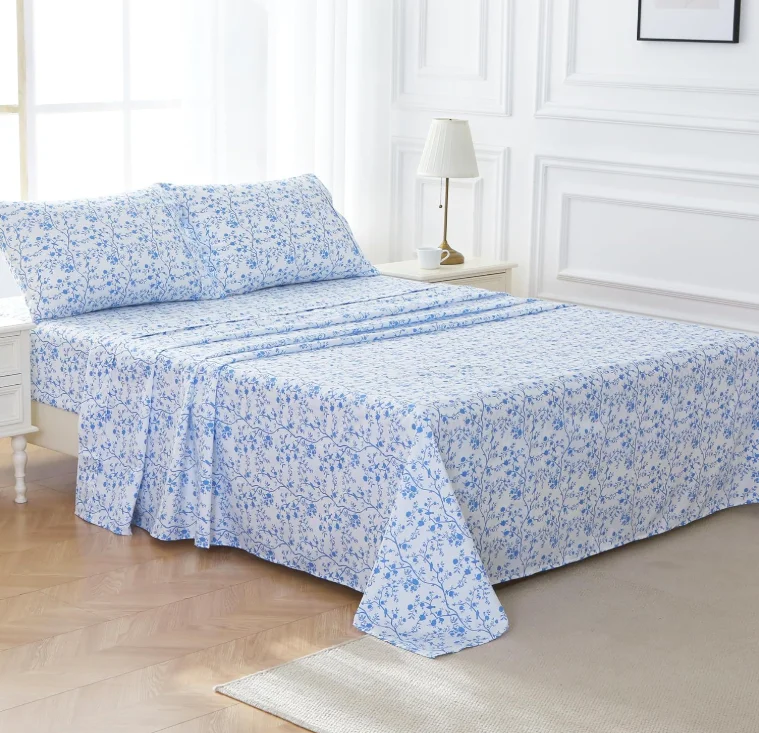 Microfiber-6-PC-Soft-Bed-Sheet-Set-Wrinkle-Free-and-Printed-with-Marine-Pattern-Disposable-Fitted-Sheet