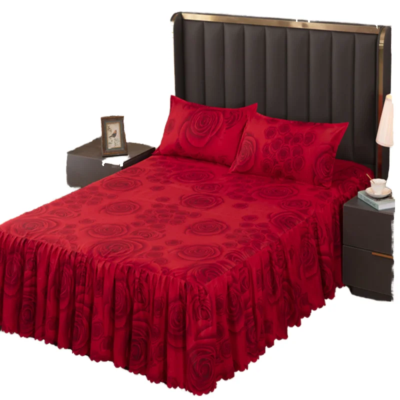 Microfiber-Comfortable-Bedding-Luxury-Bed-Cover-Modern-Floral-Plant-Printed-Thick-Fitted-Skirt-Sheets-3Pcs-Bed-Skirt-Sets